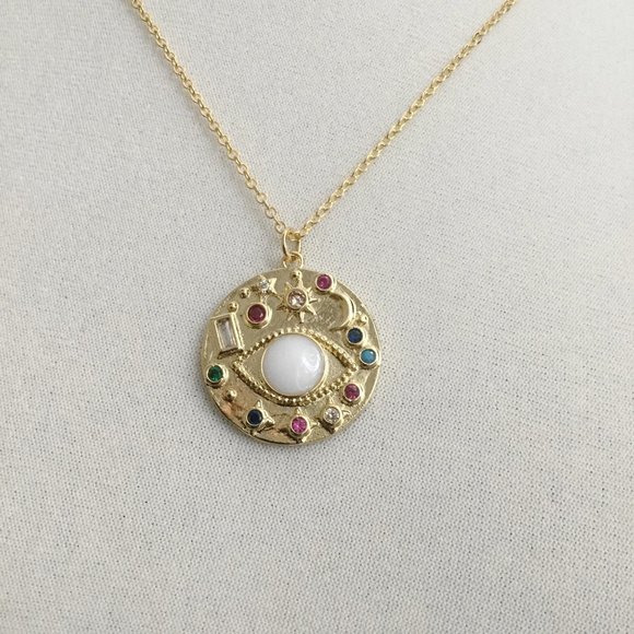 Evil Eye Jewel crystal Necklace - Picture 6 of 6